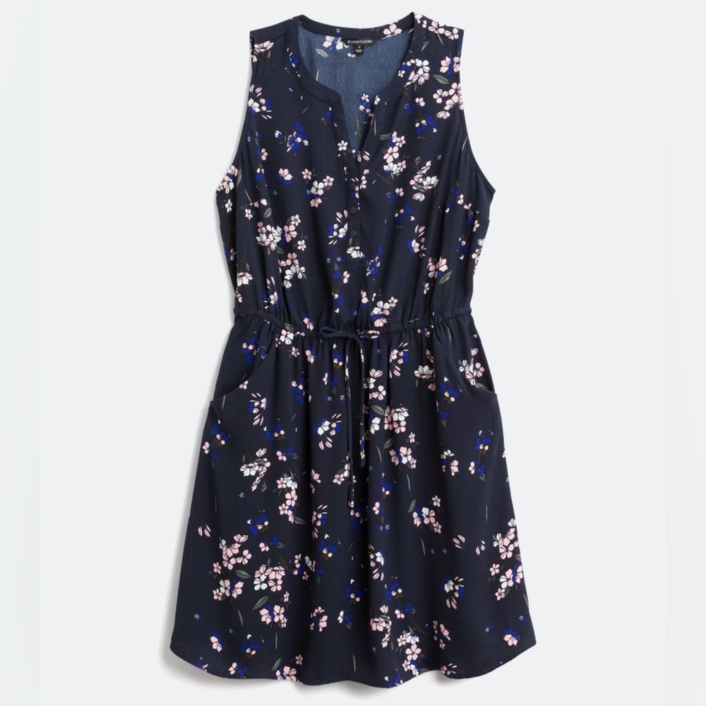 Mix By 41 Hawthorn Claira Tie Waist Floral Sleeveless Dress 2x